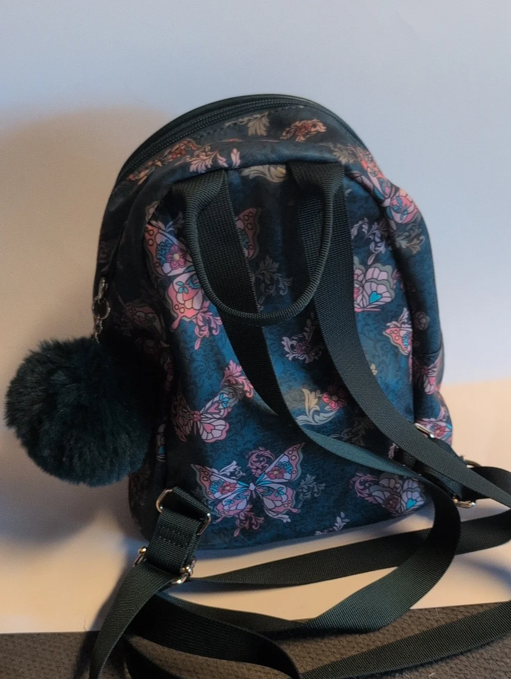 Like Dreams Women's Teal Butterfly Print Mini Backpack